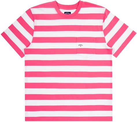 Noah Pink White Stripe Pocket T Shirt INC STYLE