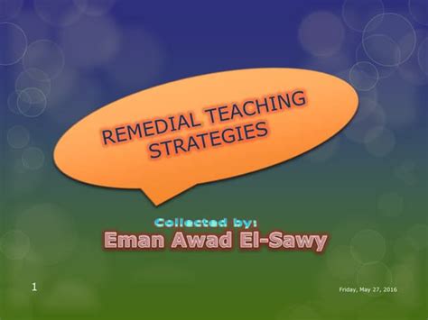 Remedial Teaching Strategies Ppt