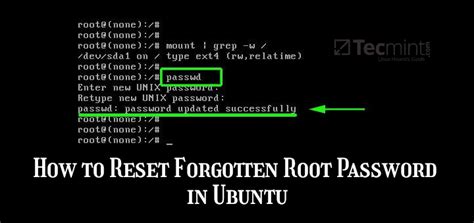 How To Reset Forgotten Root Password In Ubuntu
