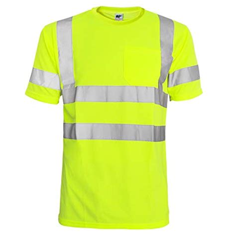 Landm Hi Vis T Shirt Ansi Class 3 Reflective Safety Lime Short Sleeve