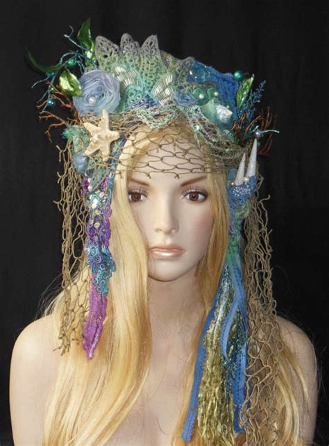 Fantasy Mermaid Crown Headpiece Headdress Pastel By Mimsycrowns