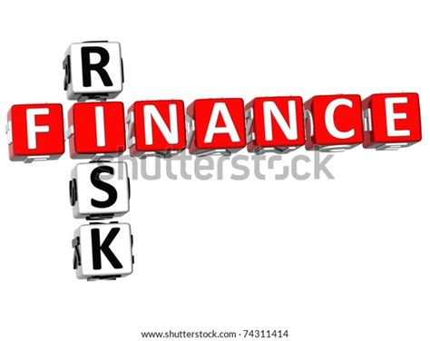 3d Finance Risk Crossword On White 스톡 일러스트 74311414