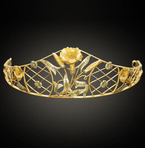 An Art Nouveau Tiara By Henri Sandoz Designed As A Tapering Openwork