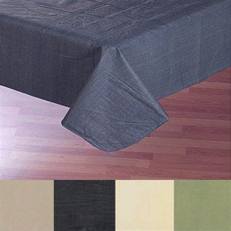 Sage 52 X 90 Oblong Solid Color Vinyl Flannel Back Tablecloth Sage