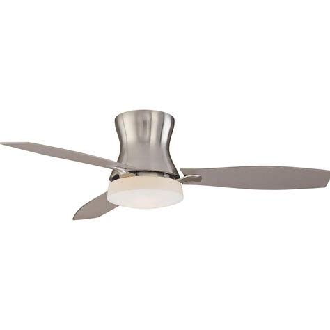 White ceiling fan with light. Hampton Bay Marta 52 in. Indoor Brushed Nickel Ceiling Fan ...