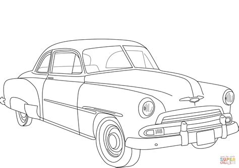 Dibujo De Chevrolet Deluxe Coupe De 1951 Para Colorear Dibujos Para