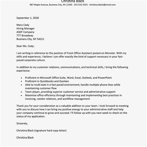 Cover letter examples in different styles, for multiple industries. Job Application Letter Template