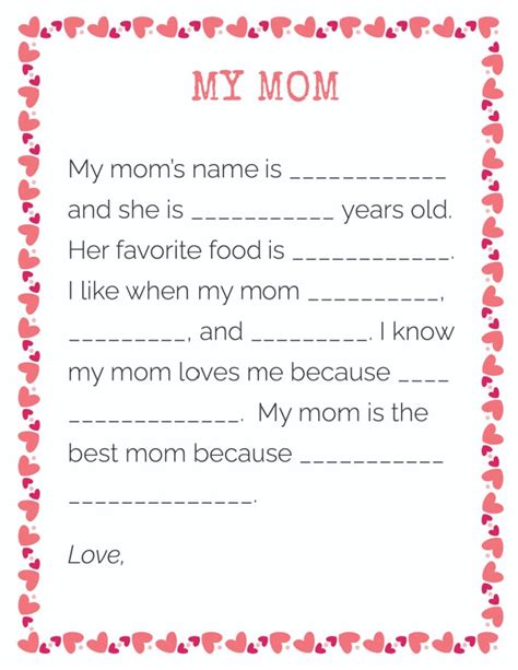 5 Happy Mothers Day Letter To Mom Printables Freebie Finding Mom