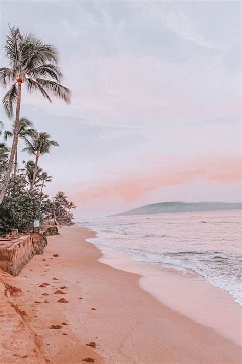 Pink Ios Aesthetic In 2020 Beach Wall Collage Beach Wallpaper