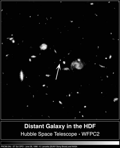 Image Of A Distant Galaxy Candidate In The Hubble Deep Field Hubblesite