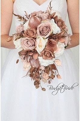 Our artificial flowers is the safest bet to fulfill your aesthetic cravings and creativity. Rose gold bling glitter jewel wedding flowers cascading ...