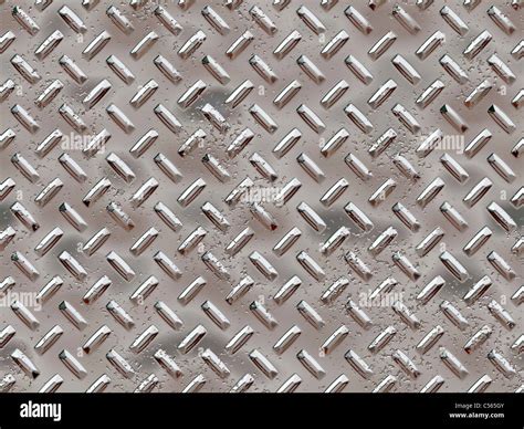 Seamless Tiled Chrome Rivets Background With Dents Stock Photo Alamy