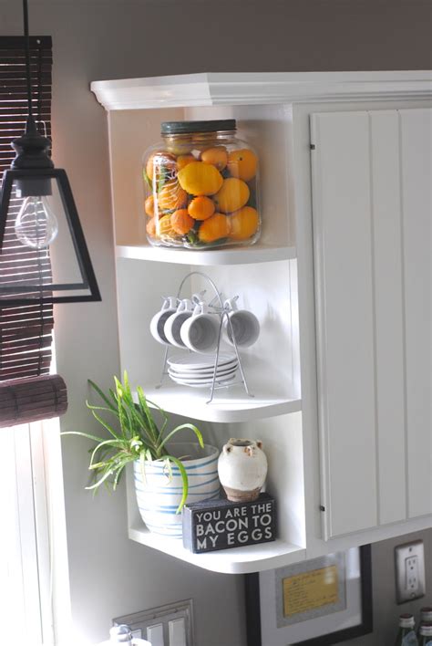 Corner cabinets turntable shelves dura supreme cabinetry corner kitchen cabinet storage worldofseeds co kitchen cabinets shelves ideas furniture decorating 15 Minute Decorating: Displaying Favorite Objects | Making ...