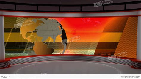 News Tv Studio Set 104 Virtual Green Screen Background