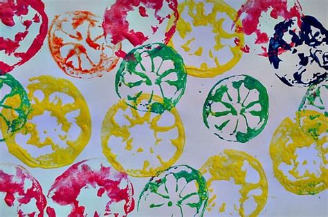 Art Activities For Kids Citrus Stamping Fun Littles Toddler Art