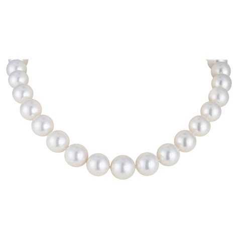 South Sea Tahitian Pearl Necklace With 18 Karat White Gold Diamond Ball