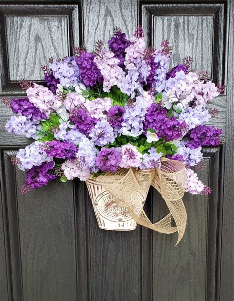Lilac Wreath Spring Wreath Summer Wreath Mother S Day Gift Purple