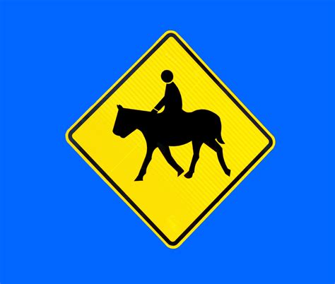 Horse Crossing Sign Free Stock Photo Public Domain Pictures