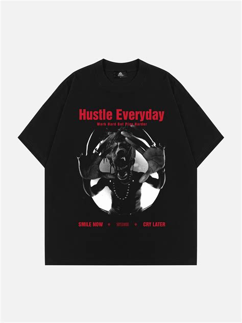 Hip Hop Print T Shirt 1438