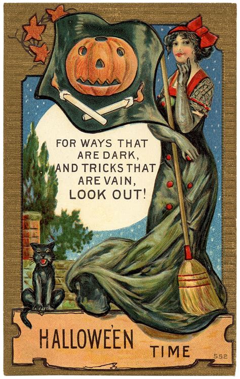 Printable Vintage Halloween Cards