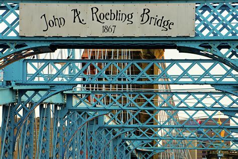 John A Roebling Bridge Up Close Photograph By Gregory Ballos
