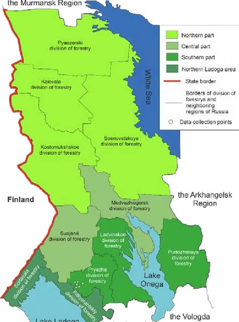 Map Of The Republic Of Karelia Download Scientific Diagram