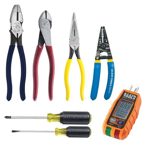 Klein Tools 6 Piece Electrical Tool Set And Gfci Receptacle Tester