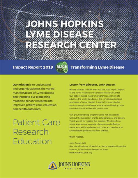 Impact Report Johns Hopkins Medicine Lyme Disease Research Center