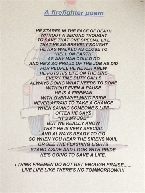 Firefighters Poem Author Unknown Firefighter Quotes Ems Quotes