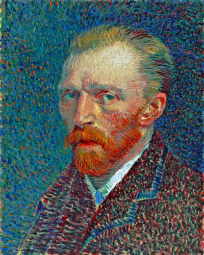 Vincent Van Gogh Self Portrait Pointillism Painting X Real Canvas