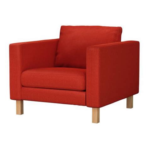The make and size of the fabrics are customized to fit your preferences and to fit onto the chair without being too big or too small. Ikea KARLSTAD Armchair Chair SLIPCOVER Cover KORNDAL RED