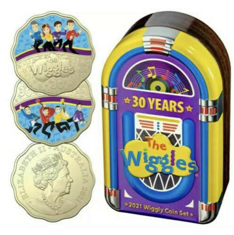 2021 30 Years Of The Wiggles 30c Scalloped Two Coin Set In Display