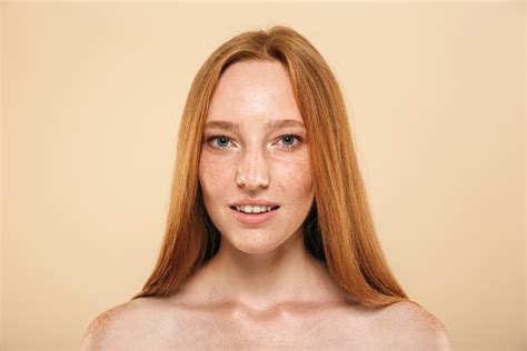 Premium Photo Beauty Portrait Of A Young Topless Redhead Girl