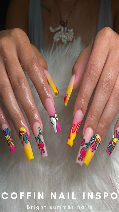 65 Colored Acrylic Coffin Nails For Summer And Fall 2021 Page 4 Of 68