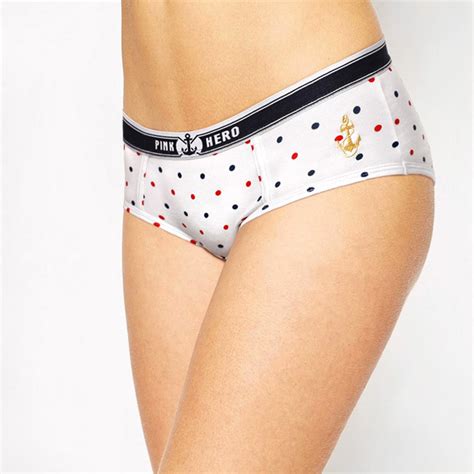 Buy Women Cotton Panties Underwear Polka Dot Cute Mid