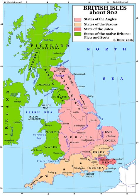 A Map Of What Britain Looked Like From ~500 900 Ad This Includes