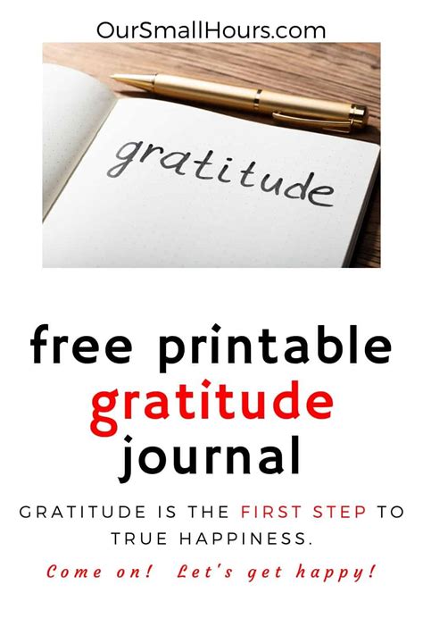 Free Printable Gratitude Journal A Weekly Gratitude Journal