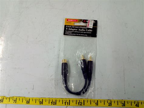 Radio Shack 42 2535 Gold Series 4 Inch Shielded Y Adapter Audio Cable