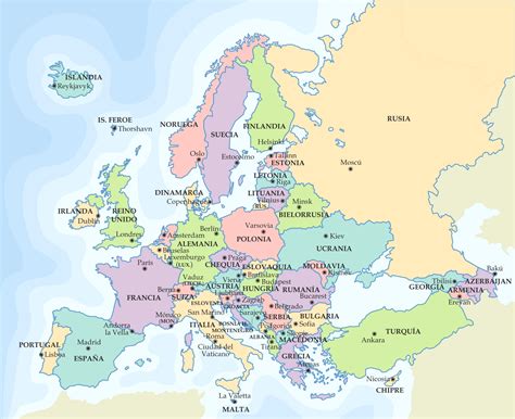 Discover sights, restaurants, entertainment and hotels. Europe Map - Full size | Gifex