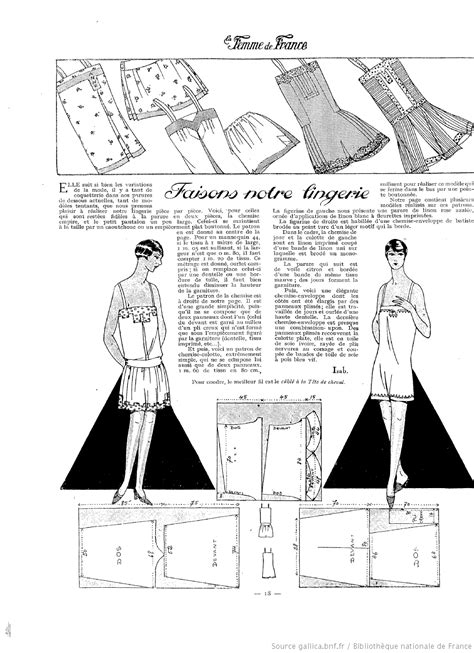 la femme de france 1927 20s fashion modern fashion vintage fashion lingerie patterns