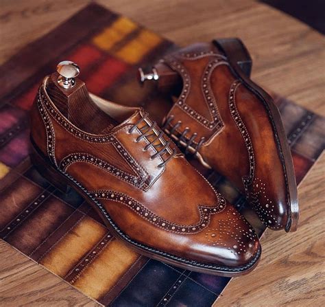 Brown Lace Up Leather Brogue Wing Tip Mens Shoes · Leatherlocker