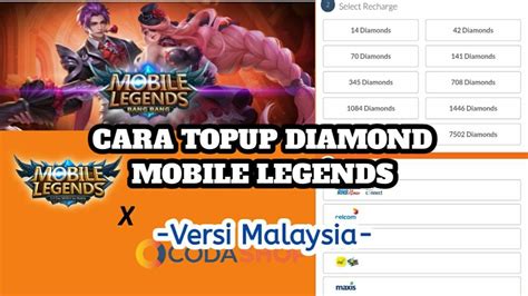 Cara Topup Diamond Mobile Legends Di Codashop Youtube