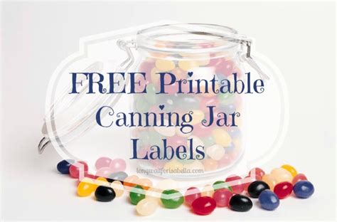 Free Printable Jar Labels Template Geneglynn