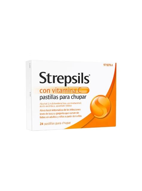 Strepsils Con Vitamina C 24 Pastillas Para Chupa