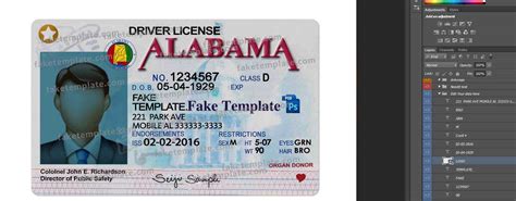 Alabama Driver License Template V1