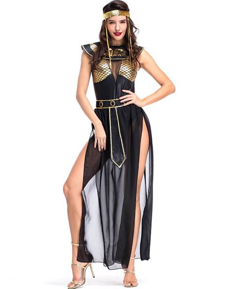 Cleopatra Egyptian Nile Beauty Maxi Dress Halloween Costume Egyptian