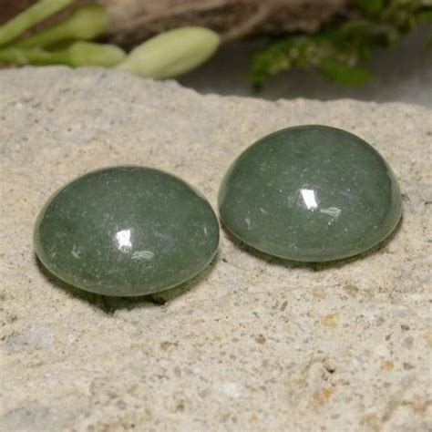 1444ctw Round Green Jadeite Gemstones For Sale 2 Pieces 121 Mm
