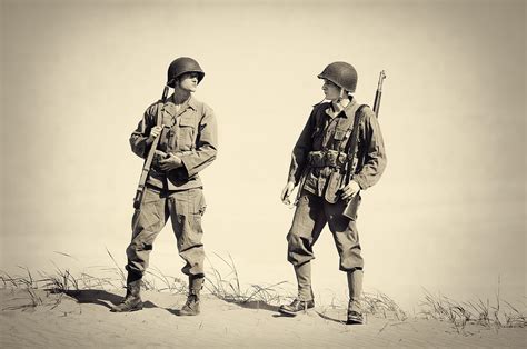 Two Vintage Wwii Soldiers Photograph By Kriss Russell Fine Art America