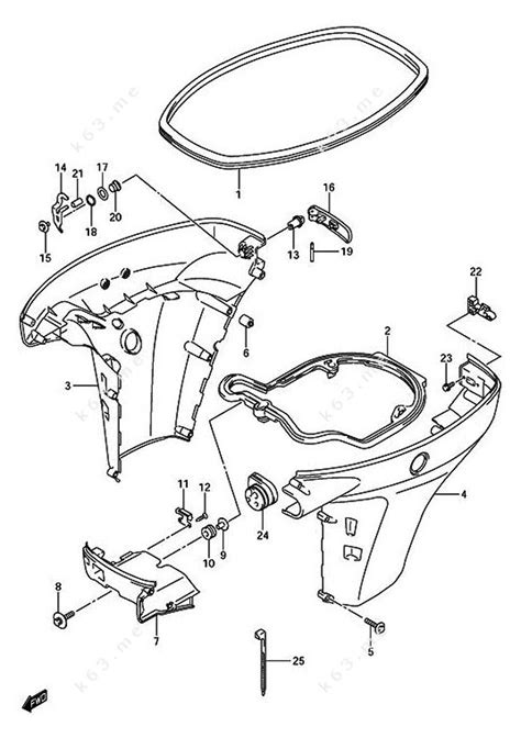 Older Years Suzuki Df 50a Side Cover Parts Catalog