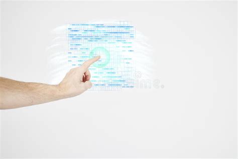 Male Hand Illustrating Artificial Intelligence Stock Image Image Of